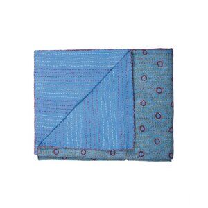 Taj Hotel Home Decor Kantha Cotton Throw | 1-Piece | Multicolor | 50"x70"